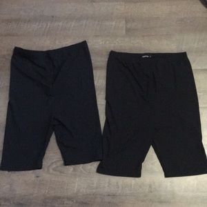 Set of 2 maternity ribbed bike shorts